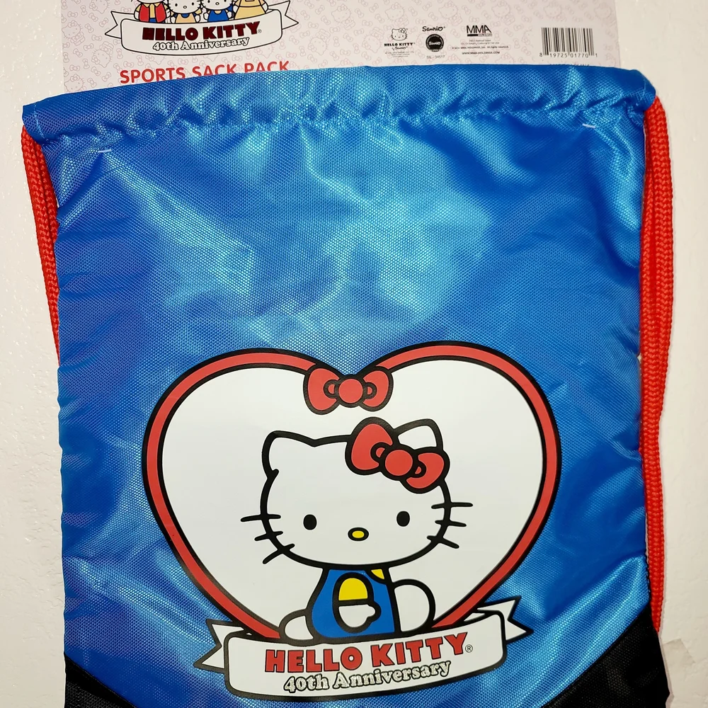 Hello Kitty 40th Anniversary Sports Sack Back Pack NEW